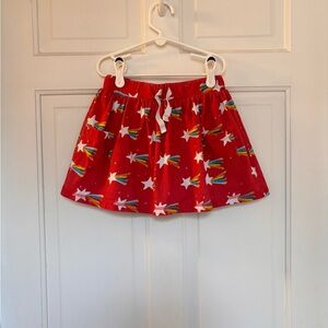 Hanna Andersson Red Skort with Rainbow Shooting Stars